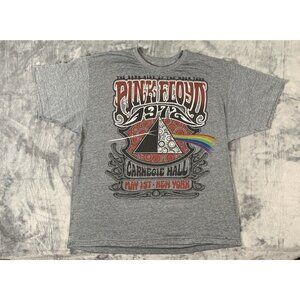Pink Floyd Dark Side of the Moon 1972 Carnegie Hall Gray T Shirt Men's XL
